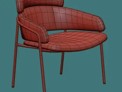 Debi Strike Lounge armchair 3D model