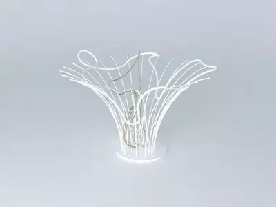 Fish Splash Sculpture Free 3D model