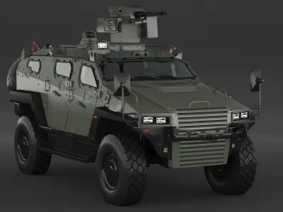 Yoruk Military Armored Vehicle 3D model