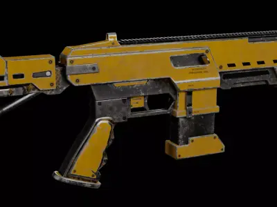 Xcom Game Rifle Low-poly 3D model