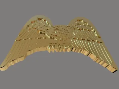 us army eagle emblem Low-poly 3D model
