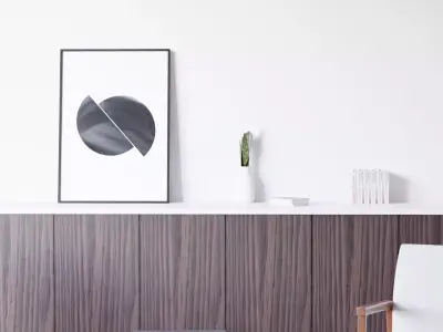 scandinavian living room Free low-poly 3D model