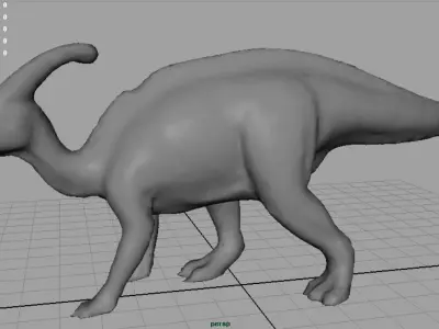 Tsintaosaurus dinosaur Low-poly 3D model