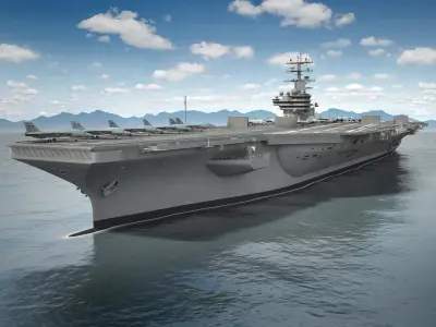 USS Ronald Reagan CVN76 Carrier 3D model