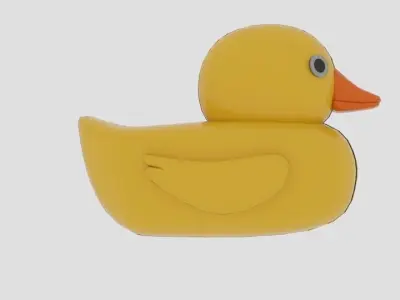 Duckling rubber duck toy Low-poly 3D model