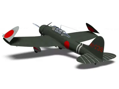 Aichi D3A Type 99 bomber Val 3D model