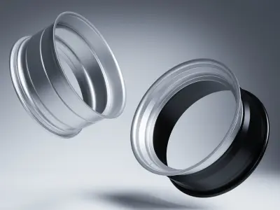 HRE 305 3 Piece Wheels Assembly Pack Low-poly 3D model