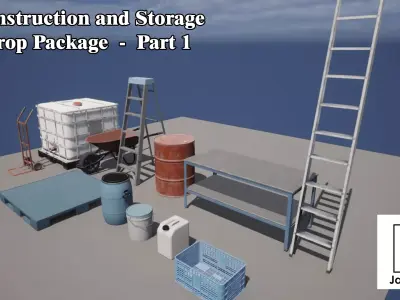 Construction And Storage Prop Package - Part 1 Low-poly 3D model