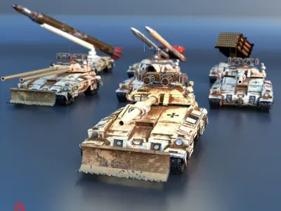 Multipurpose Wepone Low-poly 3D model