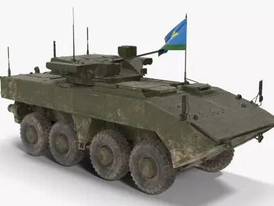 VPK-7829 Bumerang Green Dirt No Logo Low-poly 3D model