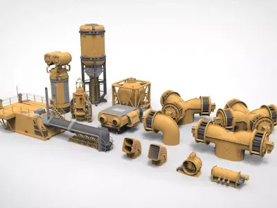 sci fi props 5 3D model