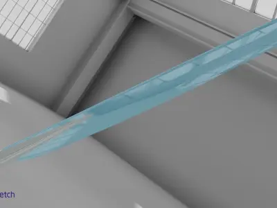 White Witch Sword Low-poly 3D model