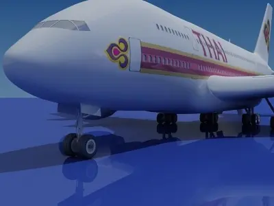 Textured Thai Airbus 3D model