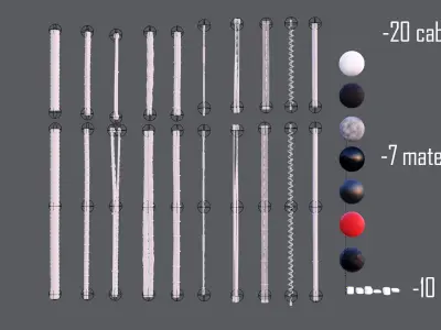 cable set 02 3D model