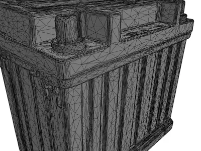 Realistic Automotive Battery 9K Power Low-poly 3D model