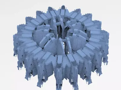 Sci-Fi dark Platforms 10 3D model