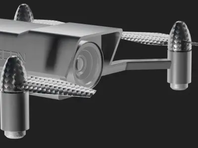 Air recon mini drone Low-poly 3D model