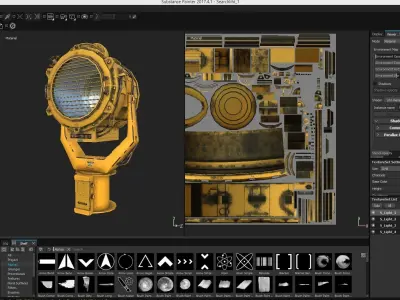 Searchlight speaker Low-poly 3D model