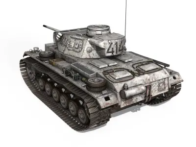 PzKpfw III - Panzer 3 - Ausf M - 414 3D model
