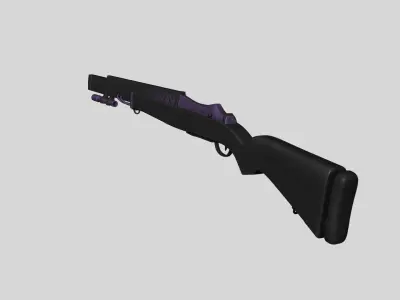 Sci-Fi M1 Garand Rifle - Gun Weaponry Low-poly 3D model