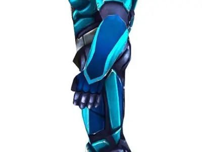 Low Poly Man Cyborg Trooper Soldier Low-poly 3D model