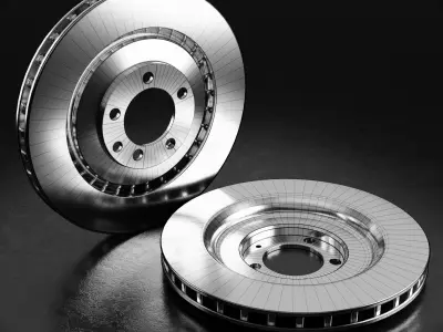 Car Brake Disc Type One 3D model