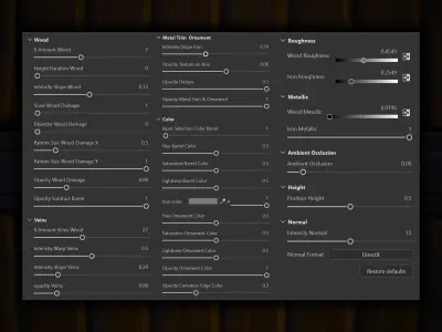 Wood Barrel Stylized - VOL 10 - SBsar - Maps Texture