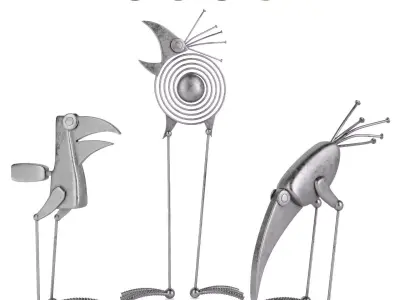 Decorative Birds Sculptures Vol-4 3D model