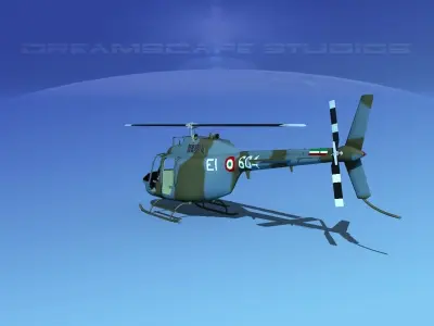 Bell OH-58B Italian Army 3D model