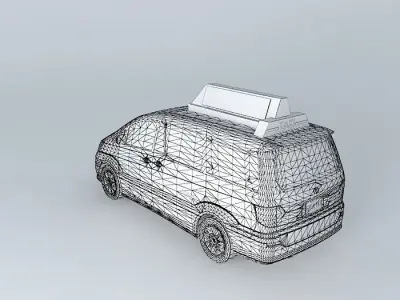 Toyota Alphard LHD Taxicab Free 3D model