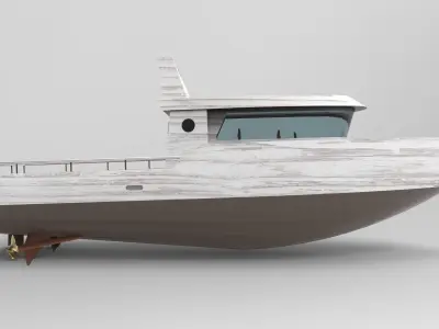 Fishing Vessel Low-poly 3D model