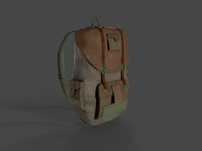 Backpack 5 Low-poly 3D model