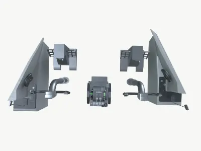 Airplane Cockpit Front Interior 3D model