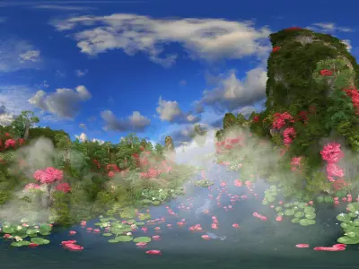 Forest traverses the wonders of primitive forests 3D model