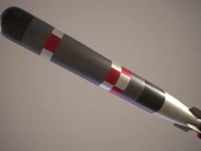 Torpedo MK-54 Low-poly 3D model