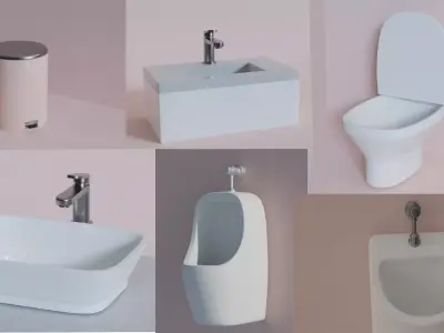 Bathroom Collection sink Free 3D model