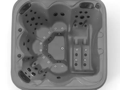 Jet Acrylic Square Bathtub 3D model