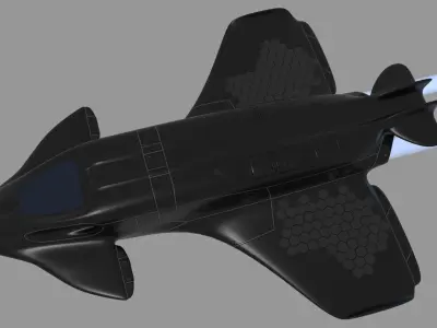 Recon spaceship 3D model Low-poly 3D model