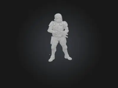 scifi soldier Low-poly 3D model purchase