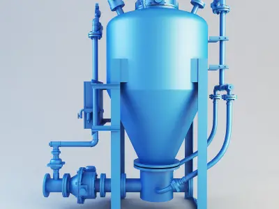 Outlet conical pump Low-poly 3D model