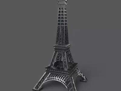 Eiffel Tower Low-poly 3D model