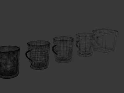 Cups Models Free low-poly 3D model