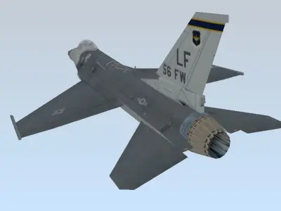 F-16C Fighting Falcon Low poly 3D model Low-poly 3D model