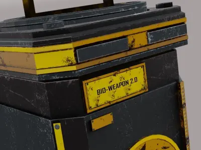 Bio Weapon Low-poly 3D model