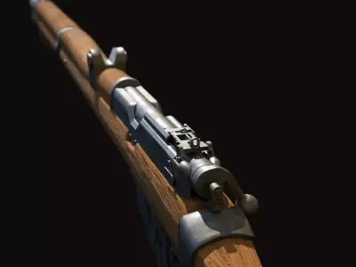 Lee-Enfield Rifle Low-poly 3D model
