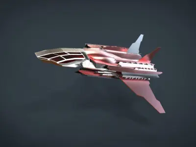 5 SpaceShip Collection 03 Low-poly 3D model