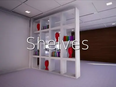 Shelves SHC Quick Office LM Low-poly 3D model