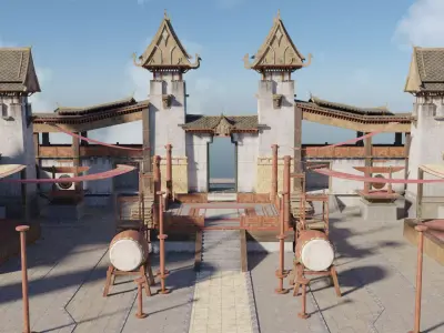 3D model of PUBG Mobile Arena Martial Arts Arena mode Free 3D model