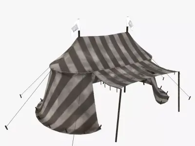 Medieval Tent V02 Low-poly 3D model