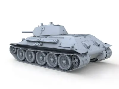 T-34-76 - Model 1940 - Soviet Medium Tank 3D model